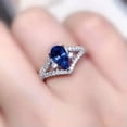 thumbnail image 1 of Gorgeous Pear Cut Cubic Zircon 925 Silver Ring Anniversary Jewelry Sz 6-10, 1 of 7