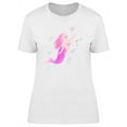 thumbnail image 1 of Gorgeous Pink Watercolor Mermaid Tee Women's -Image by Shutterstock, 1 of 2