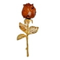 thumbnail image 1 of Gorgeous Real Dried Rose Bud Lapel Pin Brooch Gold Tone, 1 of 7
