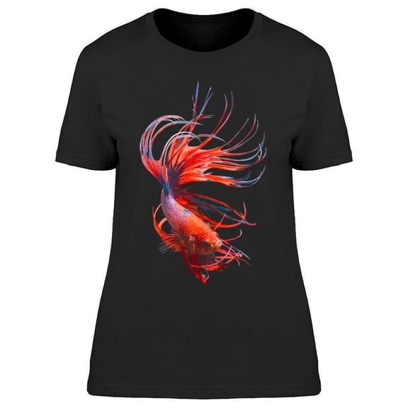 Gorgeous Red Crowntail Betta  T-Shirt Women -Image by Shutterstock, Female x-Large