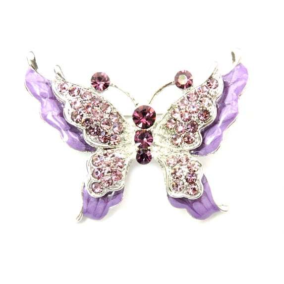 Gorgeous Rhinestone Crystal Enamel Butterfly Pin Brooch