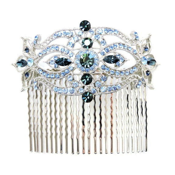 Gorgeous Rhinestone Crystal Huge Big Floral Hair Comb