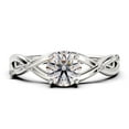 thumbnail image 1 of Gorgeous Ring Boho & hippie 1.10 Carat Round Cut Diamond Moissanite Engagement Ring, Unique Wedding Ring in 925 Sterling Silver With 18k White Gold Plating, Promise Ring, Lovely Gift, Anniversary Ring, 1 of 3