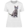 thumbnail image 1 of Gorgeous Russian Blue Kitten T-Shirt Women -Image by Shutterstock, Female Medium, 1 of 2