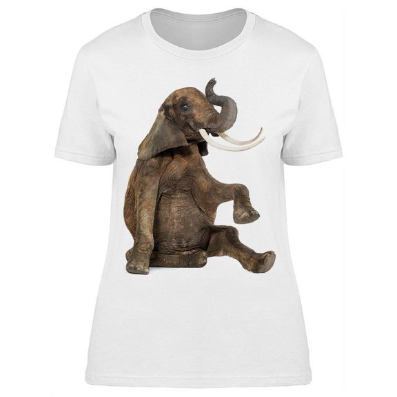 Gorgeous Sitting Elephant T-Shirt Women -Image by Shutterstock, Female x-Large
