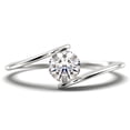 thumbnail image 1 of Gorgeous Solitaire 1 Carat Round Cut Diamond Moissanite Unique Engagement Ring, Classic Wedding Ring in 10k Solid White Gold Band, Gift For Her, Promise Ring, Anniversary Ring, 1 of 3