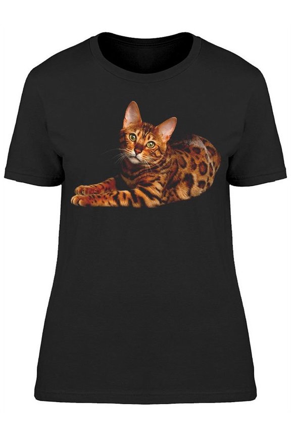 Gorgeous Spotted Bengal Cat  T-Shirt Women -Image by Shutterstock, Female Medium