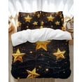 thumbnail image 1 of Gorgeous Star Bedding Duvet Cover Set Queen Size 4 Pieces Starry Sky Dream Fantasy Soft Twill Plush Quilt Cover, Include 1 Duvet Cover 1 Flat Sheet And 2 Pillow, 1 of 7