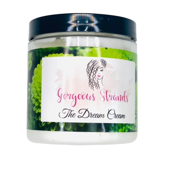 Gorgeous Strands The Dream Cream Twisting Curl Cream with Shine, Manuka Honey, All Hair Types, 8oz