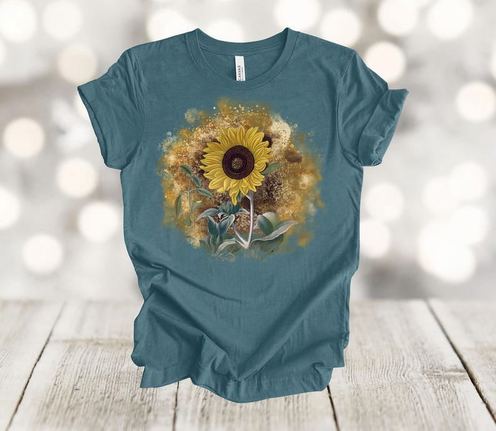 Gorgeous Sunflower Shirt, Wildflower, Pretty Floral Shirt, Watercolor ...