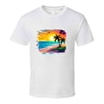 thumbnail image 1 of Gorgeous Tropical Beach Tee Novelty Tropical Ocean Tshirt Summertime Palm Trees T Shirt, 1 of 1