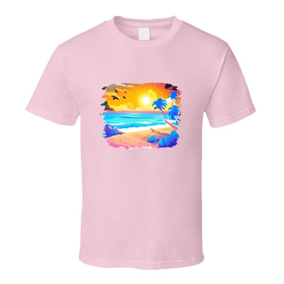 Gorgeous Tropical Beach Tee Novelty Vacation Tshirt Summertime Lover T Shirt
