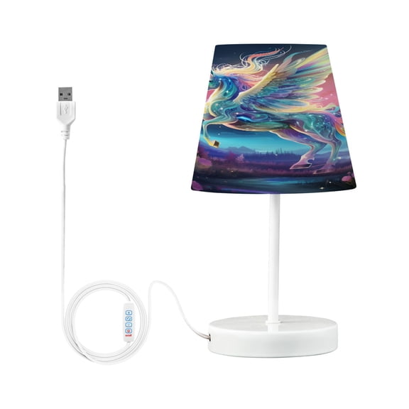 Gorgeous Unicorn with Wings Desk Lamp LED Table Nightstand Lamps with 3 Color Temperatures for Home Bedroom Living Room Decor 8x12