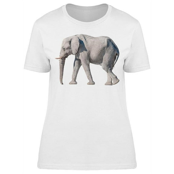 Gorgeous, White African Elephant T-Shirt Women -Image by Shutterstock, Female XX-Large