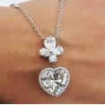 thumbnail image 1 of Gorgeous Women Engagement Party 925 Silver Necklace Pendant Cubic Zircon Jewelry, 1 of 4