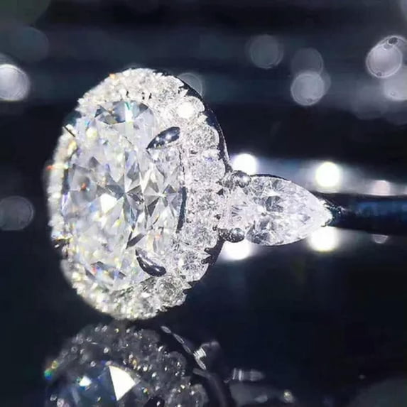 Gorgeous Women Wedding 925 Silver Rings Cubic Zircon Party Gifts Sz 6-10