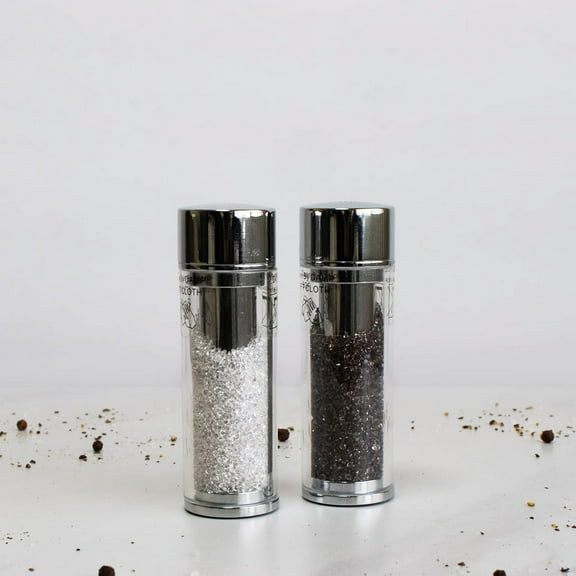Gorgeous and Stunning Crystal Filled Set of Salt and Pepper Shakers
