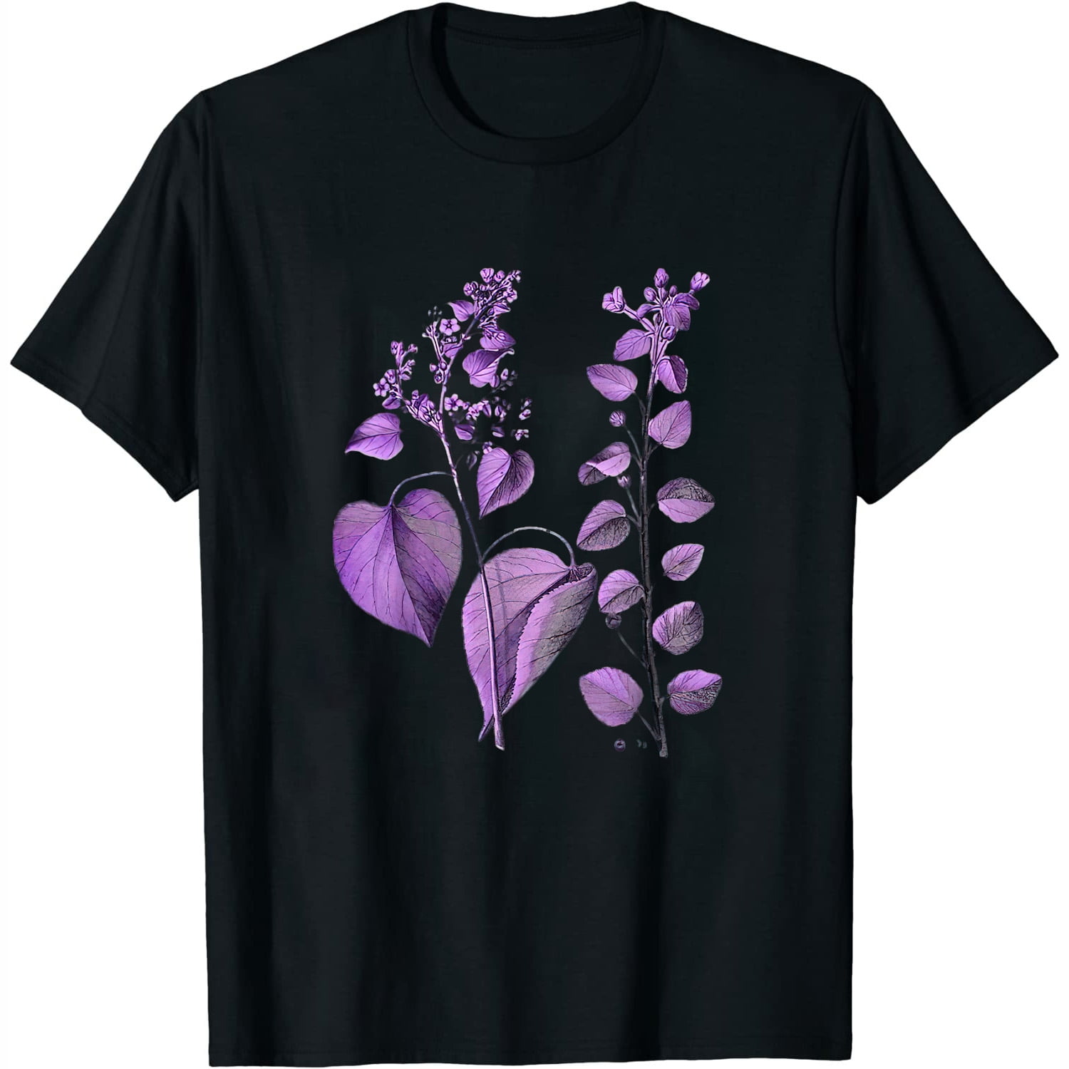Gorgeous purple leaf design Womens T-Shirt Black 4X-Large