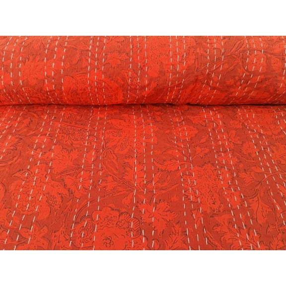 Gorgeous quilt that has the perfect vintage look! Unique Design Kantha Quilt Natural vegetable dyes colour