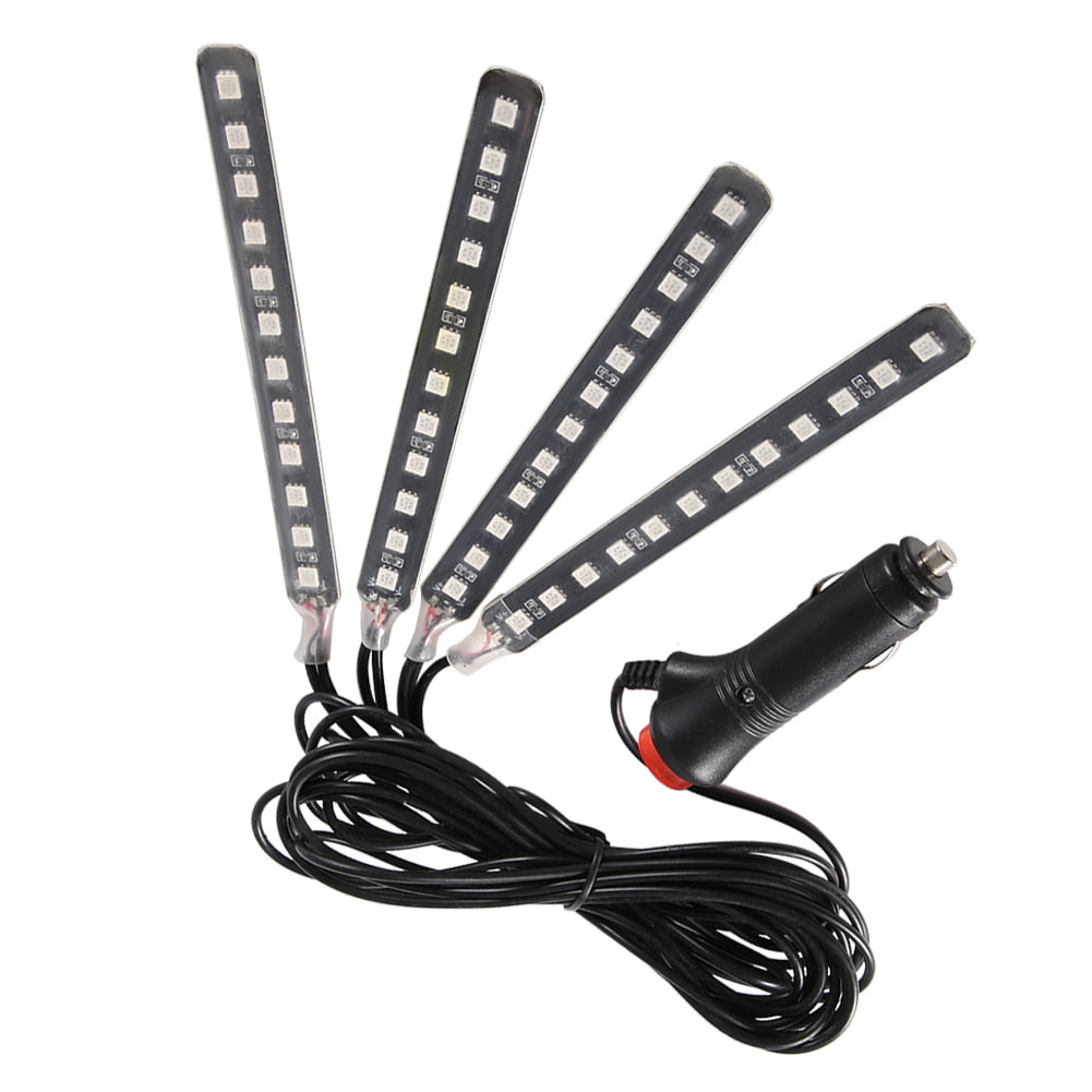 12V Car Interior RGB LED Lights 12SMD Car Light Strip LED Light