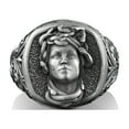 thumbnail image 1 of Gorgon Medusa Signet Ring, Sterling Silver Square Signet Ring, Greek Mythology, Pinky Rings for Women, Mens Signet Ring, Unique Signet Ring, 1 of 5