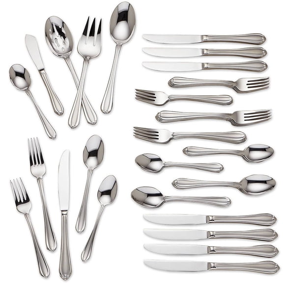 Lenox 45 Piece Flatware Set in Silver