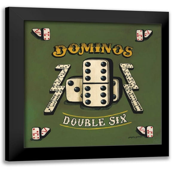 Gorham, Gregory 12x12 Black Modern Framed Museum Art Print Titled - Dominos