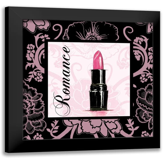 Gorham, Gregory 12x12 Black Modern Framed Museum Art Print Titled - Fashion Pink Romance