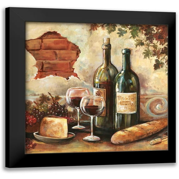 Gorham, Gregory 15x15 Black Modern Framed Museum Art Print Titled - Bountiful Wine Sq II