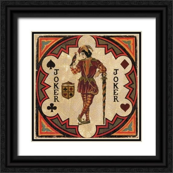 Gorham, Gregory 15x15 Black Ornate Wood Framed with Double Matting Museum Art Print Titled - Joker