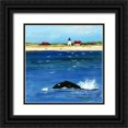 thumbnail image 1 of Gorham, Gregory 15x15 Black Ornate Wood Framed with Double Matting Museum Art Print Titled - Summer Whale, 1 of 4