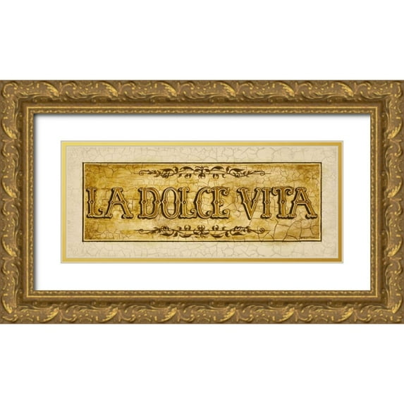 Gorham, Gregory 18x10 Gold Ornate Wood Framed with Double Matting Museum Art Print Titled - Dolce