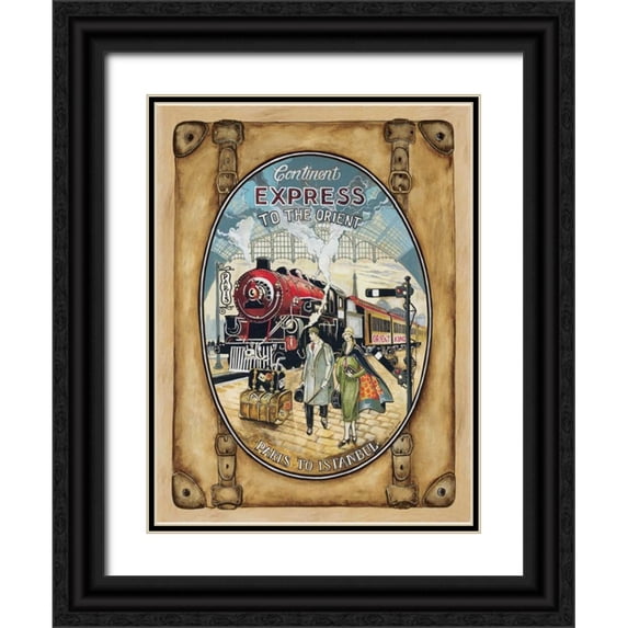 Gorham, Gregory 19x24 Black Ornate Wood Framed with Double Matting Museum Art Print Titled - Orient King