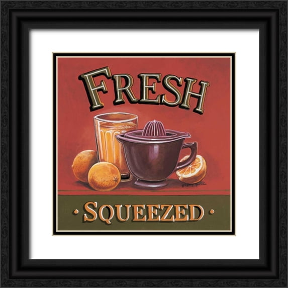 Gorham, Gregory 20x20 Black Ornate Wood Framed with Double Matting Museum Art Print Titled - Fresh Squeezed