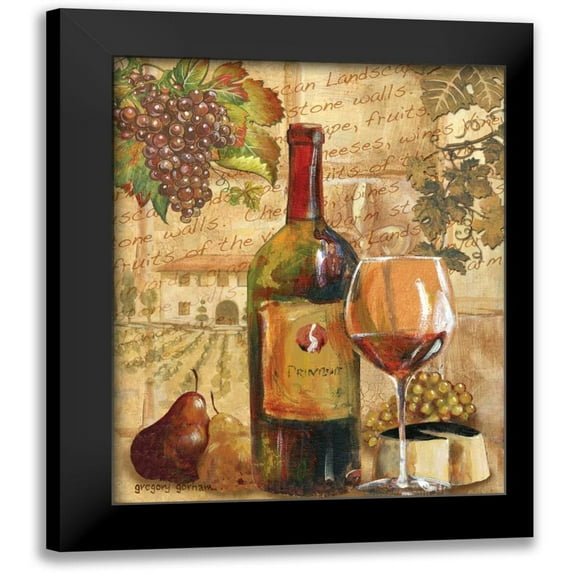 Gorham, Gregory 20x24 Black Modern Framed Museum Art Print Titled - Wine Collage I