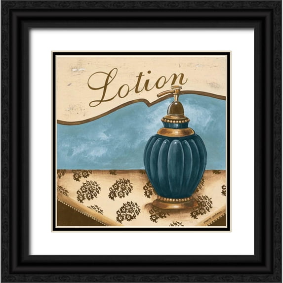 Gorham, Gregory 26x26 Black Ornate Wood Framed with Double Matting Museum Art Print Titled - Bath Accessories IV