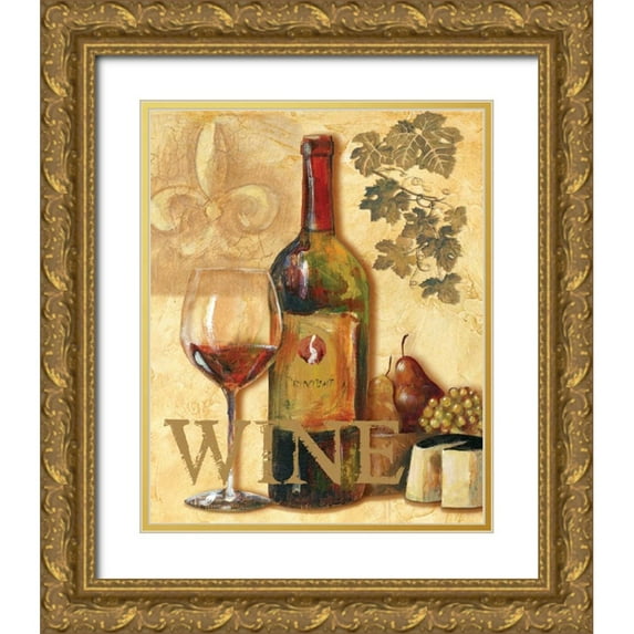 Gorham, Gregory 26x31 Gold Ornate Wood Framed with Double Matting Museum Art Print Titled - Wine III