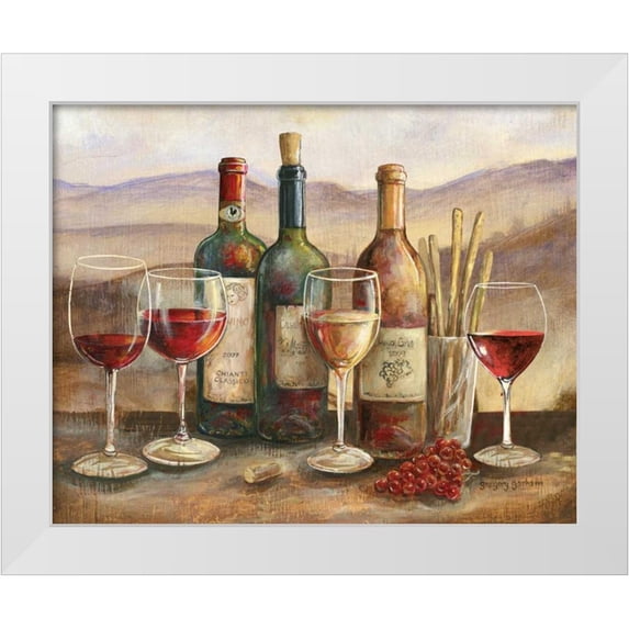 Gorham, Gregory 32x26 White Modern Wood Framed Museum Art Print Titled - Tuscan Banquet