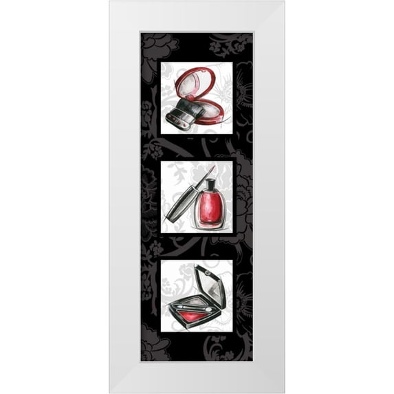 Gorham, Gregory 7x14 White Modern Wood Framed Museum Art Print Titled - Fashion Trio II