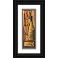 thumbnail image 1 of Gorham, Gregory 9x18 Black Ornate Wood Framed with Double Matting Museum Art Print Titled - Type Set Wine Panel II, 1 of 4