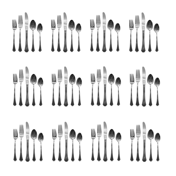 Gorham Nouveau 18/8 Stainless Steel 60pc. Flatware Set (Service for Twelve)