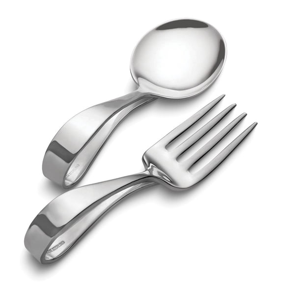 Gorham Sterling Silver Loop Handle 2 Piece Baby Flatware Set QGM13600