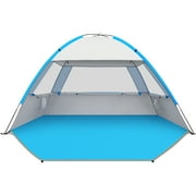 Gorich Beach Tent for 4-5 Person, UPF50+ Sun Shelter Canopy, Portable Easy Set-up Sunshade (Skyblue)