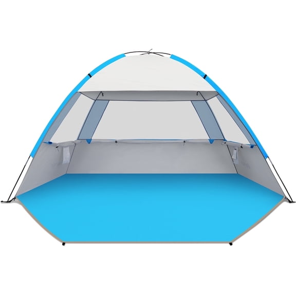 Gorich Beach Tent for 3/4/6/8 Person, UPF 50+ UV Protection, Portable Sun Shelter, Easy Setup Sun Shade Beach Canopy with Carry Bag