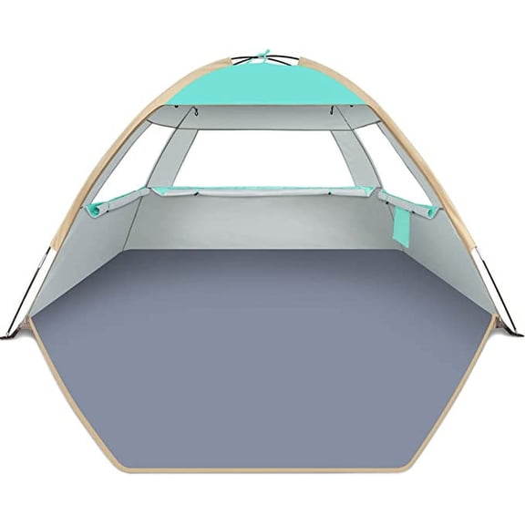 Gorich Beach Tent for 3/4/6/8 Person, UPF 50+ UV Protection, Portable Sun Shelter, Easy Setup Sun Shade Beach Canopy with Carry Bag