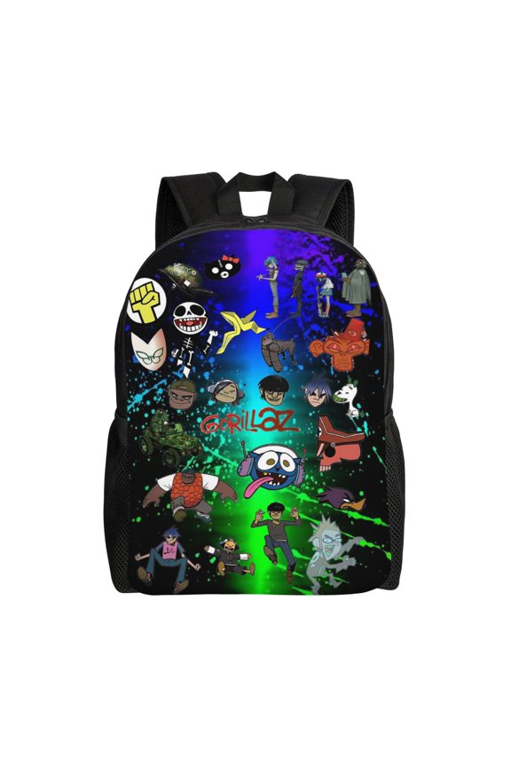 Gorill-az 2d Noodle Large Backpack Lightweight Laptop Bag Daypack Bookbag Travel Backpack for Men Women