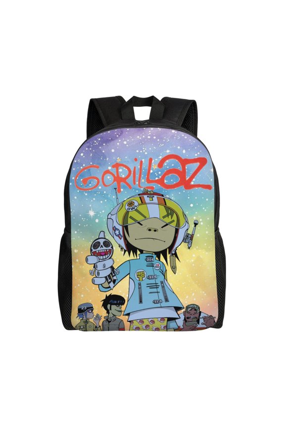 Gorill-az 2d Noodle Lightweight Backpack Laptop Shoulders Bag Bookbag Daypack Travel Women Men