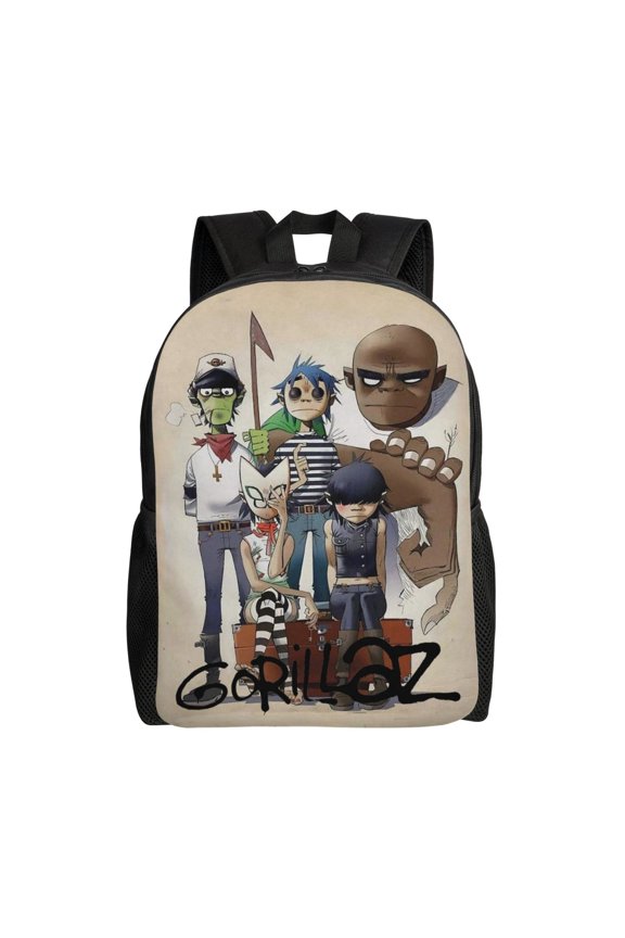 Gorill-az 2d Noodle Lightweight Backpack Laptop Shoulders Bag Bookbag Daypack Travel Women Men