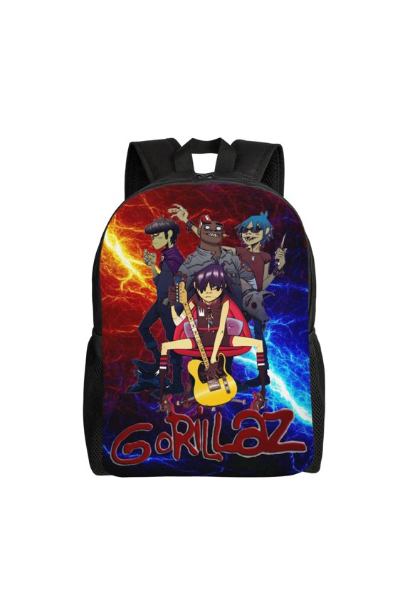 Gorill-az 2d Noodle Lightweight Backpack Laptop Shoulders Bag Bookbag Daypack Travel Women Men