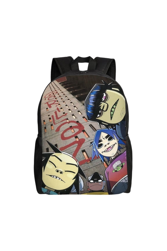 Gorill-az 2d Noodle Lightweight Backpack Laptop Shoulders Bag Bookbag Daypack Travel Women Men